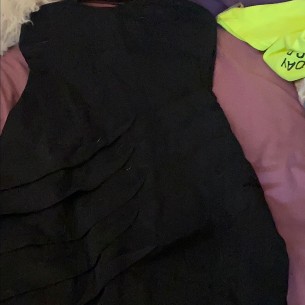 A black tight dress